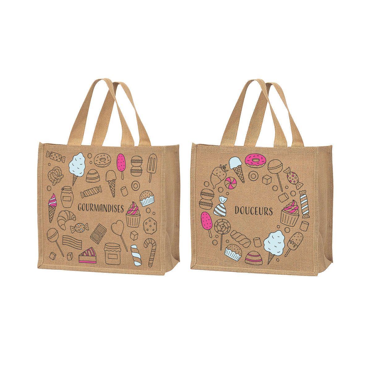 SACS CABAS JUTE - Gourmandises - PUBLI EMBAL